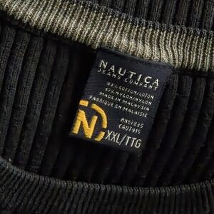 Nautica Ribbed Black and Gray Knit
